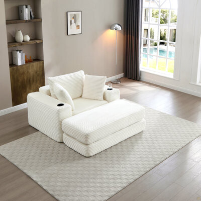 Latitude Run 52.4'' Boneless Chaise Lounge Chair