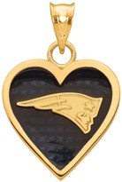 Thumbnail for your product : Women's NFL LogoArt Sterling Silver Gold Plated New England Patriots Enamel Heart Pendant