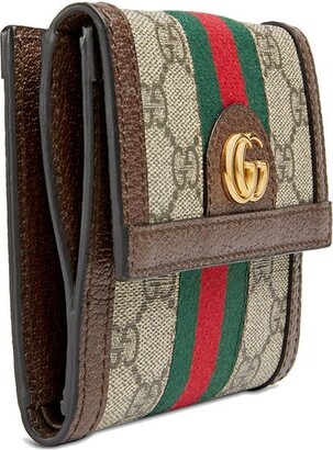 Gucci Ophidia GG french flap wallet - ShopStyle