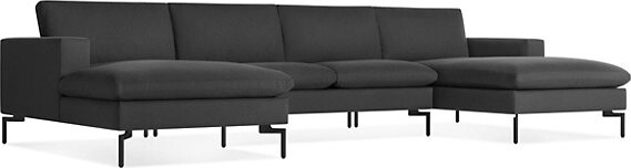Blu Dot New Standard U-Shaped Sectional Sofa in Black
