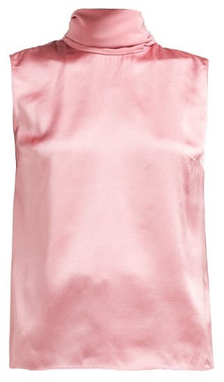 Roksanda - Merla Neck-tie Silk Top - Pink