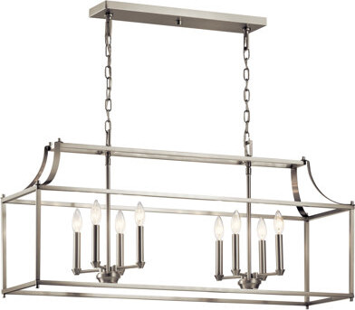 Gracie Oaks Merkley 8 - Light Kitchen Island Geometric Pendant