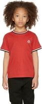 Thumbnail for your product : Moncler Enfant Kids Red Tricolor Trim T-Shirt