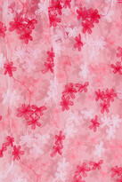 Thumbnail for your product : ML Monique Lhuillier Gathered embroidered tulle mini dress