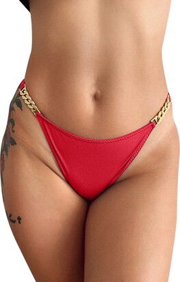 Generic Lace Bikini Rhinestone Belt Women Silk Panties Brand