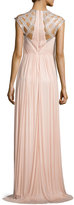Thumbnail for your product : Catherine Deane Sorenta Cutout Bead-Embellished Gown, Blush