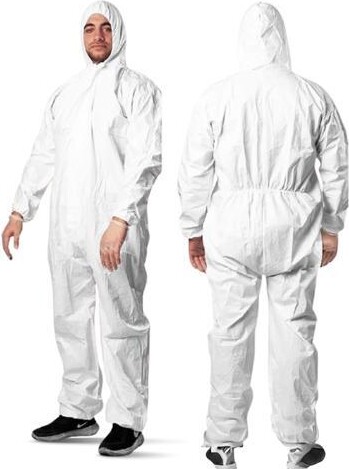 Hygea Natural Disposable Coveralls Full Body Protective Clothing suit with hood Protect clothing during extermination, painting, cleaning,...
