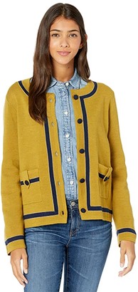 J crew leopard tipped sweater jacket Clearance