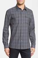 Thumbnail for your product : John Varvatos 'Luxe' Slim Fit Plaid Sport Shirt