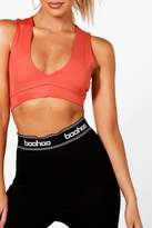 Thumbnail for your product : boohoo Fit Plunge Sports Bra