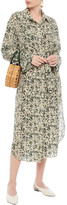 Thumbnail for your product : Nanushka Mona Belted Printed Silk-crepe Midi Shirt Dress