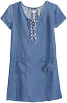 Thumbnail for your product : Epic Threads Chambray Lace-Up Shirt Dress, Big Girls, Created for Macy's