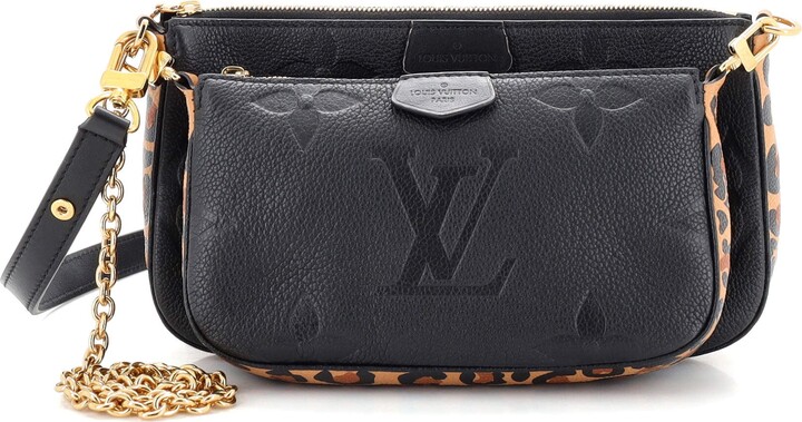 Louis Vuitton Multi Pochette Monogram Empreinte Shoulder Bag Black