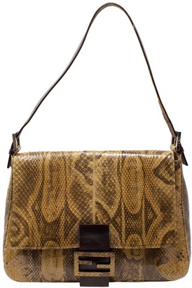 Fendi Limited Edition Brown Python Mama Baguette Bag (Authentic Pre-Owned)  - ShopStyle