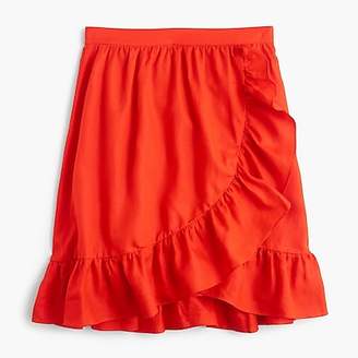 J.Crew Petite linen ruffle skirt