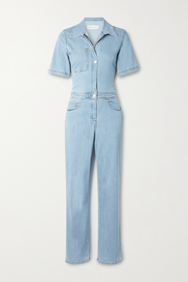 Rivet Utility Rowdy Stretchdenim Jumpsuit Blue ShopStyle