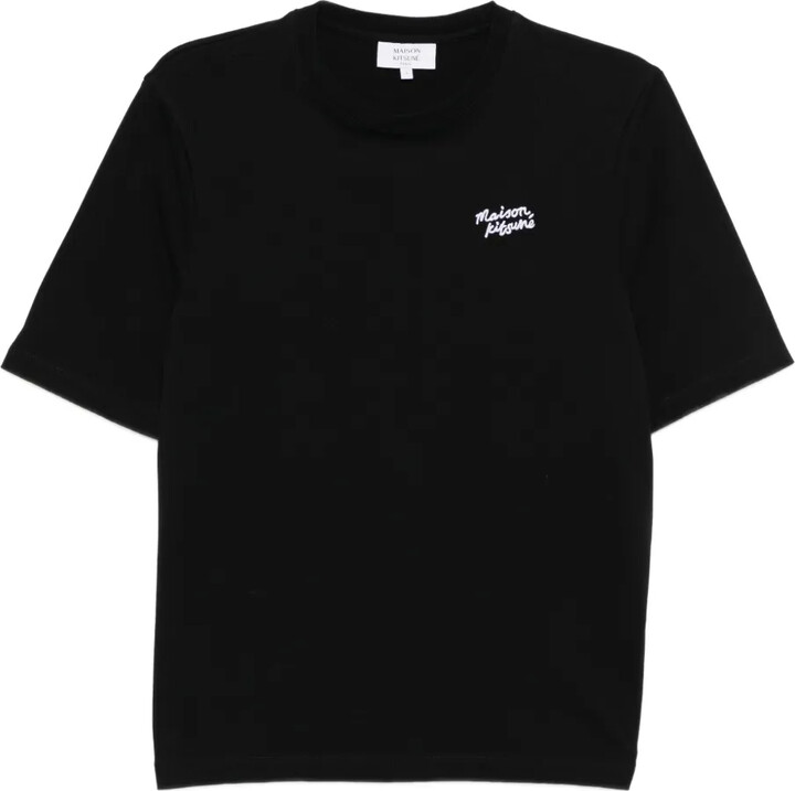 MAISON KITSUNÉ Handwriting Embroidered T-shirt