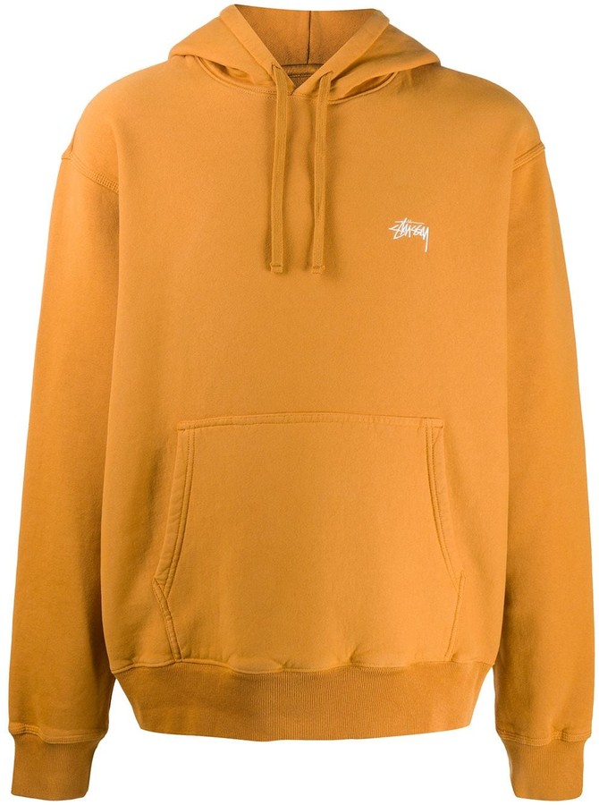stussy orange hoodie