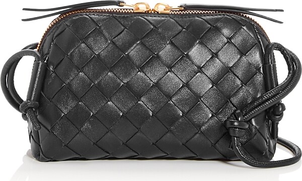 Bottega Veneta Concert Pouch Intrecciato Leather Shoulder Bag