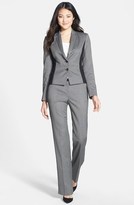Thumbnail for your product : Halogen 'Taylor' Contrast Waist Print Suit Pants (Regular & Petite)