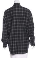Thumbnail for your product : Helmut Lang Plaid Wool & Cashmere-Blend Top