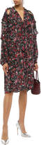 Thumbnail for your product : IRO Equip Cutout Printed Silk-crepe Dress