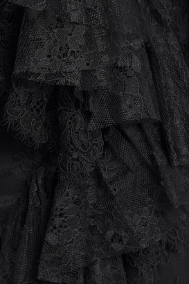 Philosophy di Lorenzo Serafini Asymmetric Ruffled Lace Dress