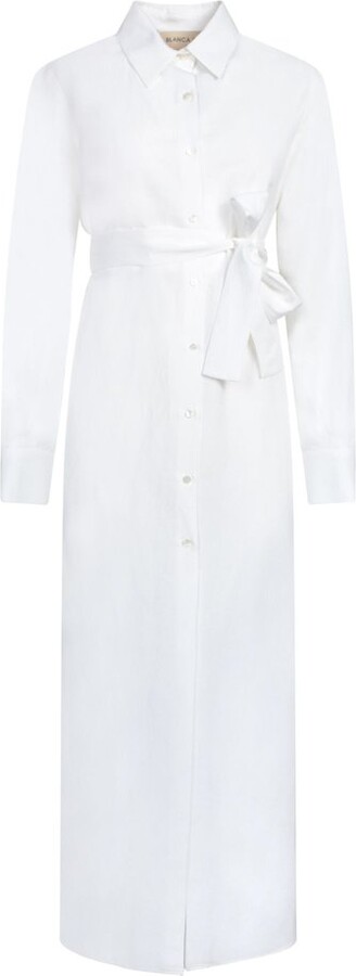 Blanca Vita Belted Long Shirt Dress