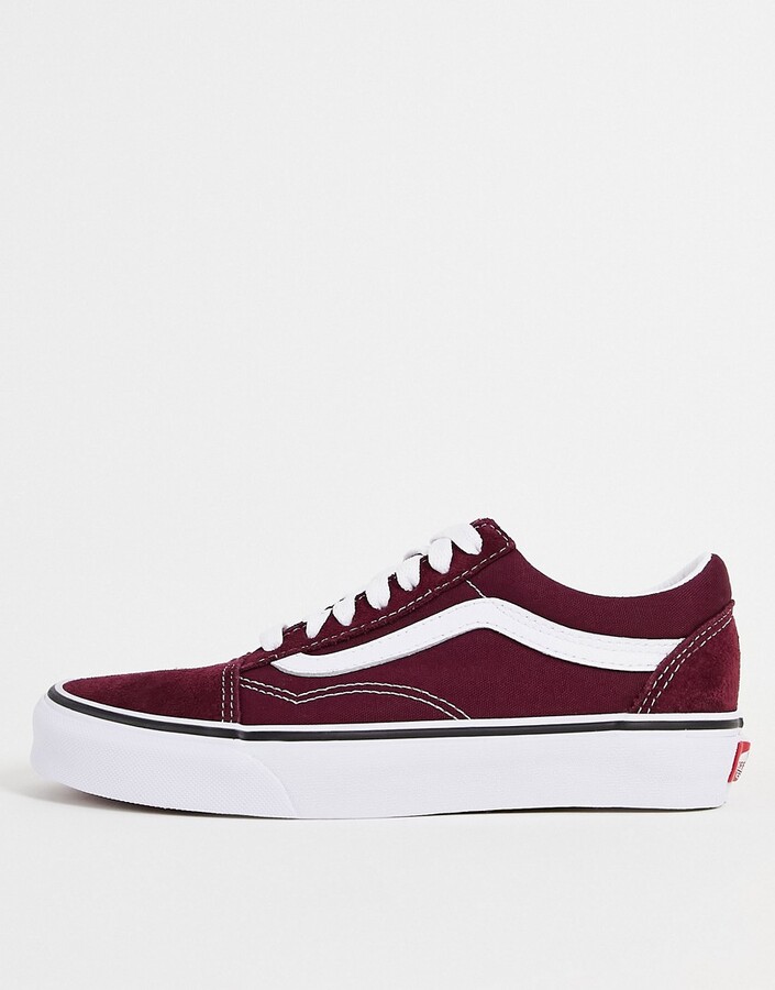 burgundy vans