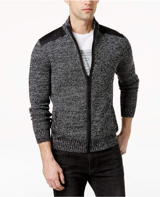 Kenneth Cole Reaction Men's Marled Full-Zip Mock-Collar Sweater