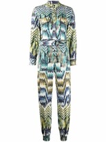 Thumbnail for your product : CHUFY Patterned Belted Jumpsuit