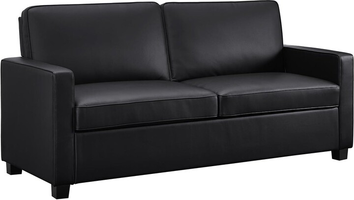Faux Leather Queen Sleeper Sofa Style