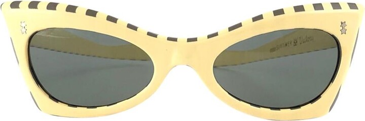 Victory Optical New Vintage Suntimer Victory Cat Eye Beige Mid Century France 1960 Sunglasses