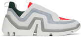 Thumbnail for your product : Pierre Hardy White & Pink Vibe Basket Sneakers