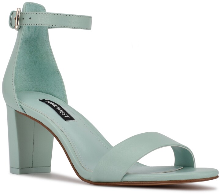 mint green block heel