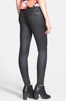 Thumbnail for your product : Vigoss Moto Zip Coated Skinny Jeans (Black) (Juniors) (Online Only)