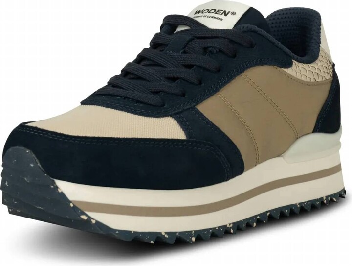 Woden Women's Ronja Plateau Platform Sneaker In Navy Multi