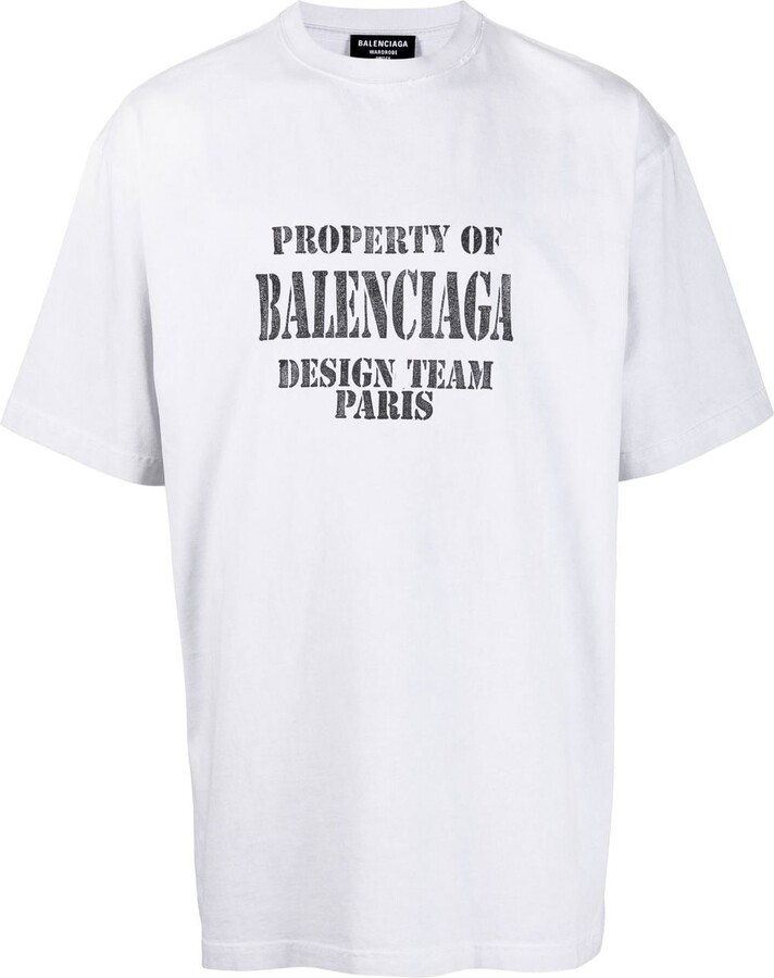 Balenciaga Property logo-print T-shirt - ShopStyle