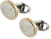Thumbnail for your product : Dunhill Logo-Front Round Cuff Links