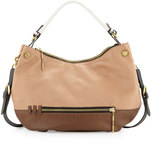 Thumbnail for your product : Oryany Olivia Colorblock Pebble Leather Hobo/Shoulder Bag, Nude Multi
