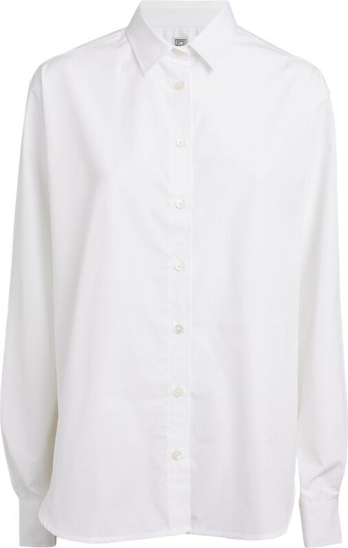 Totême Logo Embroidered Shirt - ShopStyle Long Sleeve Tops