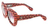 Thumbnail for your product : Chanel Tweed Oversize Sunglasses w/ Tags