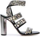 Thumbnail for your product : Casadei Tile Print Strappy Sandals