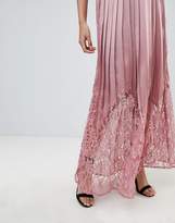 Thumbnail for your product : Little Mistress Lace Pleated Maxi Skirt