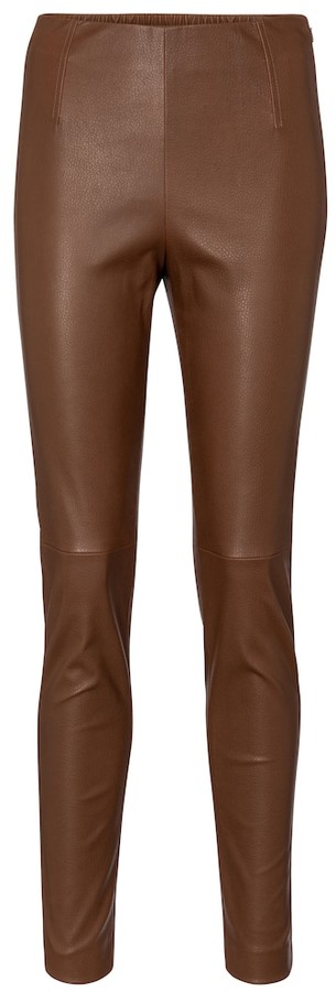 S Max Mara Sonni leather leggings - ShopStyle