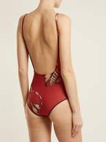 Thumbnail for your product : Haight Fernanda Deep V Neck Swimsuit - Womens - Red Print