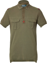 Thumbnail for your product : Polo Ralph Lauren Cotton Army-Style Slim Fit Polo Shirt Gr. S