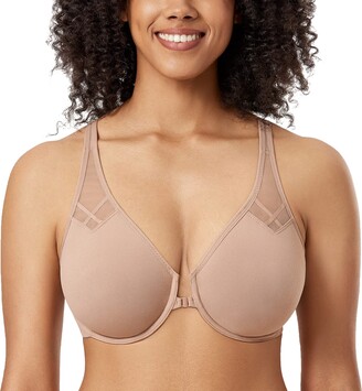 DELIMIRA Women's Underwire Support Seamless Non Padded Racerback