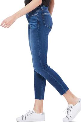 Paige Hoxton High Waist Raw Hem Crop Skinny Jeans