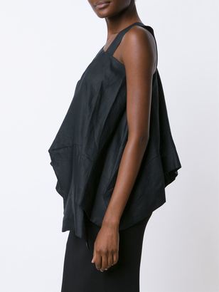 Vivienne Westwood asymmetric top - women - Linen/Flax - 44